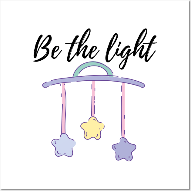 BE THE LIGHT MULTICOLORED STARS ILLUSTRATION Wall Art by Artistic_st